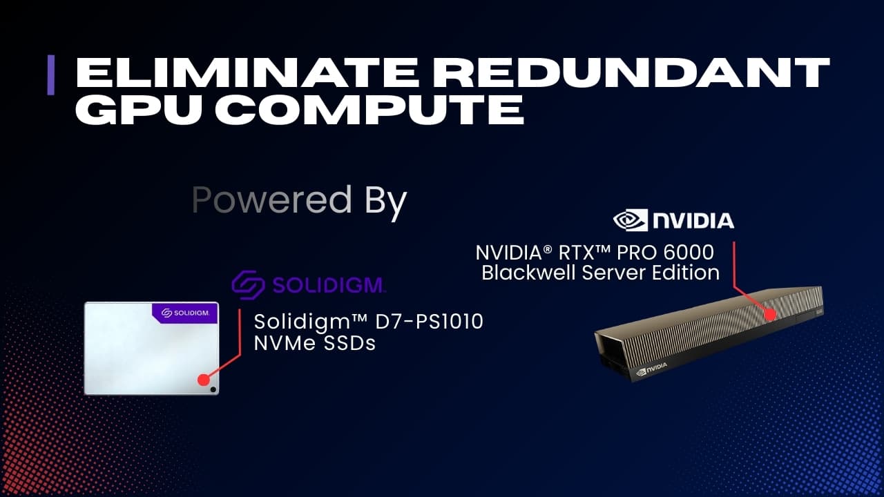 Eliminate Redundant GPU Compute: How Solidigm D7-PS1010 NVMe KV Cache Offload Delivers 9x Faster AI Inference at 3.6x the Power Efficiency